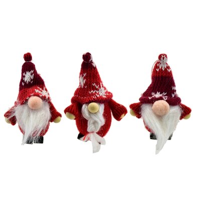 Set of Christmas decorations Knitting dwarfs, 3pcs