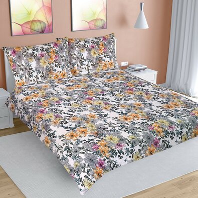 Lenjerie de pat Pajiște, bumbac creponat, 220 x 200 cm, 2 buc. 70 x 90 cm