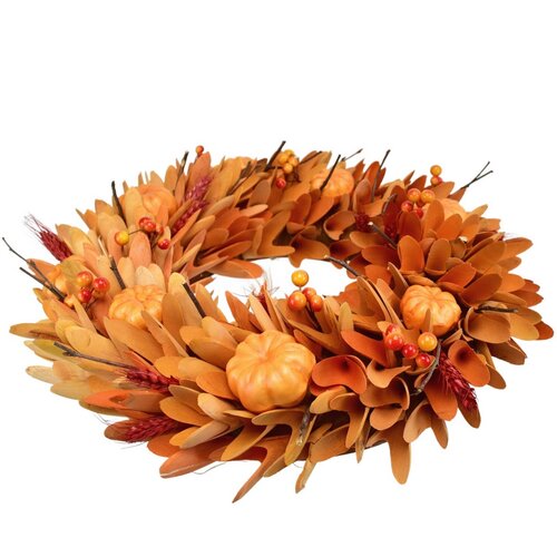 Herbstkranz mit Mincio-Kürbissen, 35 cm