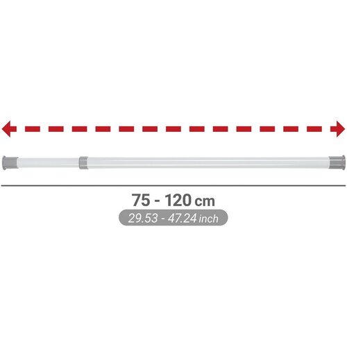 Wenko Set de 2 bare telescopice orizontale Herkules, alb