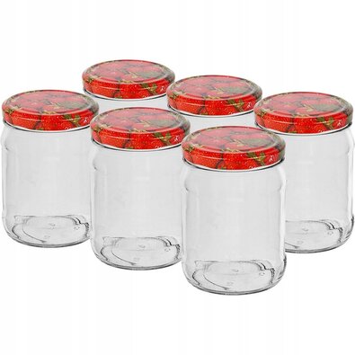 Browin 11252 Twist befőttesüveg készlet 500 ml, 6 db, fedéllel