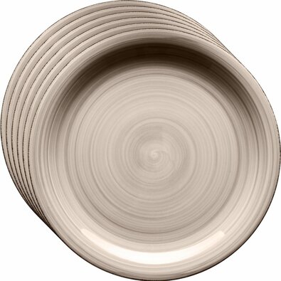 Mäser Zestaw 6 płytkich talerzy Bel Tempo 27 cm, taupe