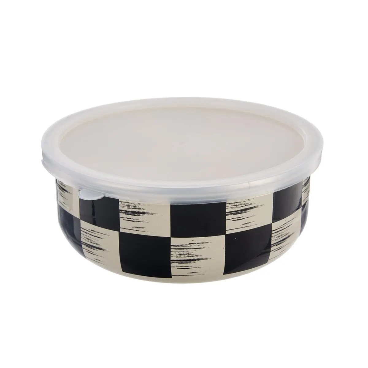 Orion Bol emailat cu capac UH Chessboard Lem ,dia. 17 cm