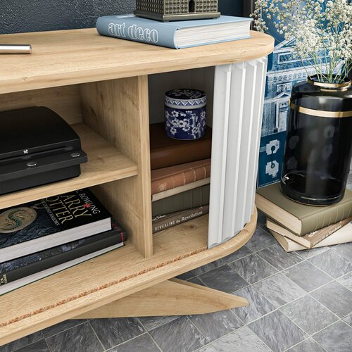 Stor Sapphire Oak and White TV-állvány