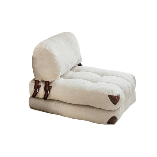 Fotel rozkładany Fold Teddy Cream