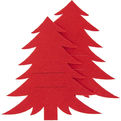 Orion Pungă pentru tacâmuri Stromek roșie, 18 x 18cm, set de 2 bucăți