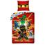 Dziecięca pościel bawełniana Lego Ninjago red, 140 x 200 cm, 70 x 90 cm