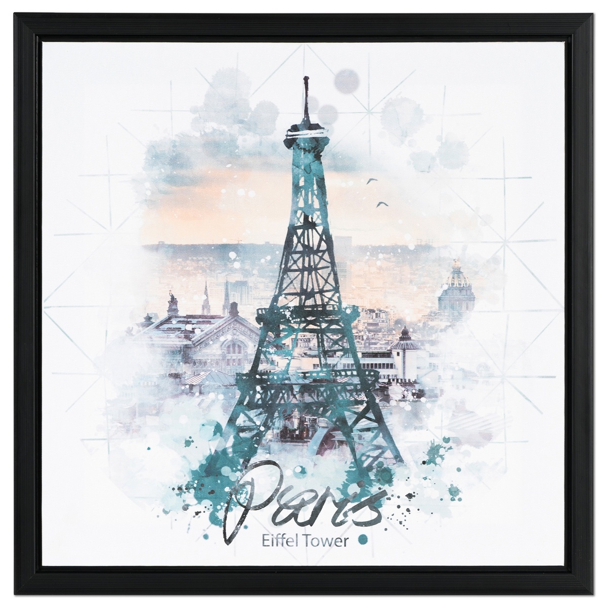 Plátěný obraz v rámečku Paris, 40 x 40 x 2,5 cm