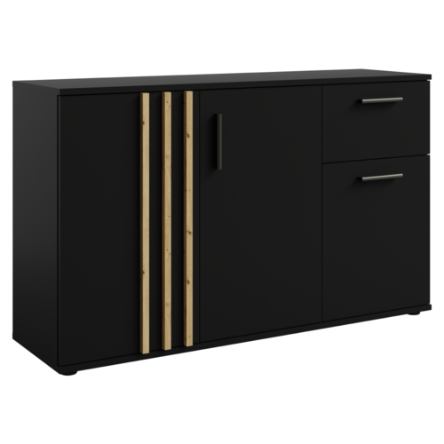 Komoda TOLIS 3D1S, čierna