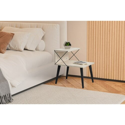 Szafka nocna Cross Travertine and Black