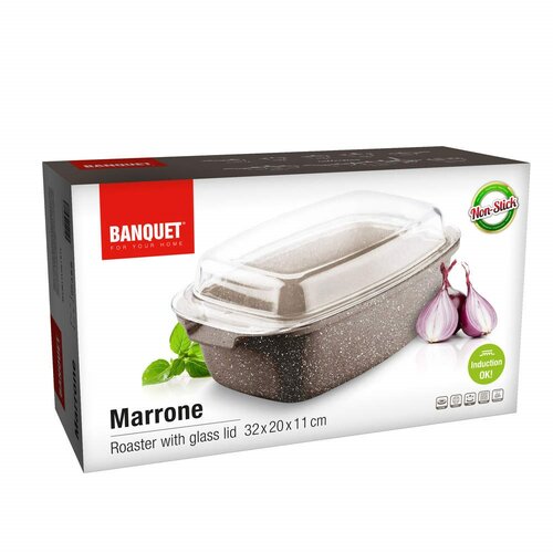 Banquet Pekač z neprijemljivo površino MARRONE 32x 20 x 11 cm, 5,7 l, s poklicem