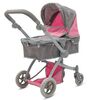 Baby Mix Kočárek pro panenky 2v1 Sophie růžovo - šedá, 63,5 x 37 x 63,5 cm