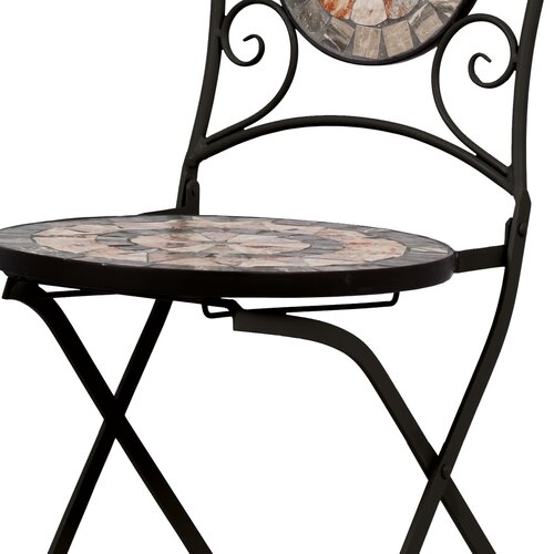 Wawy kerti szék kerámia mozaikkal, 38 x 90 x 45 cm
