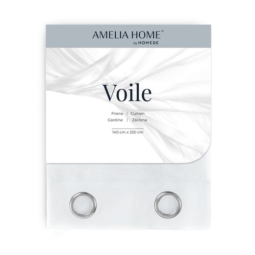 Restilo Záclona Voile Eyelets biela, 140 x 250 cm