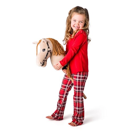 Faunica Hobby horse Gracia, beżowa klacz nadrążku, grzywa ze sznurka