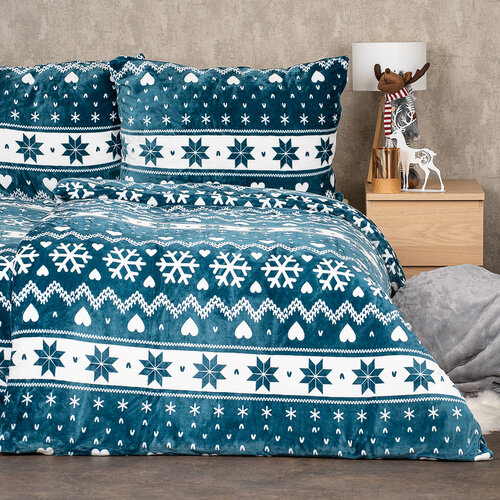 Lenjerie de pat din microflanel 4Home Nordic love, 140 x 200 cm, 70 x 90 cm