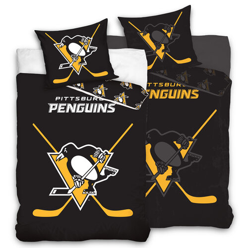Bavlnené svietiace obliečky NHL Pittsburgh Penguins, 140 x 200 cm, 70 x 90 cm