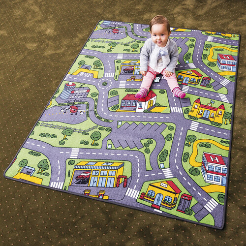 Detský koberec City life, 200 x 200 cm
