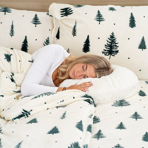 Lenjerie de pat din microflanel 4Home Serene Forest, 140 x 220 cm, 70 x 90 cm