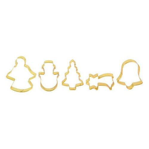 Decupatoare de Crăciun Toro, 5 buc, aurii