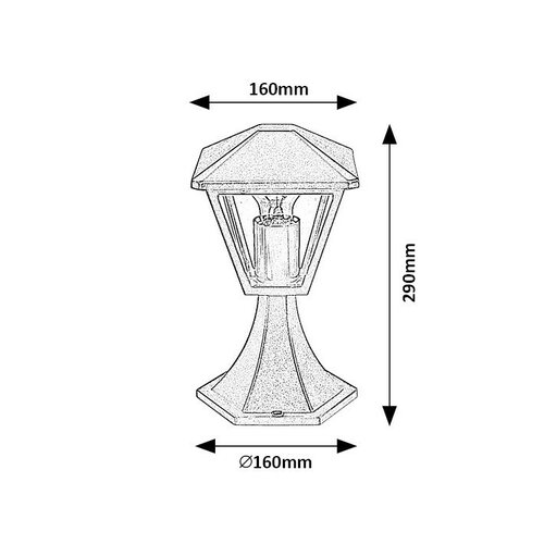 Rabalux 7148 venkovní nízký sloupek lucerna Paravento, antracit