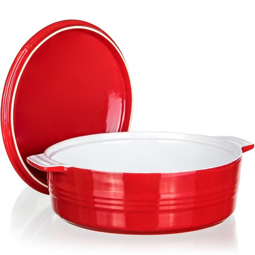 Banquet Forma zapekacia okrúhla s pokrievkou Culinaria Red 3 l