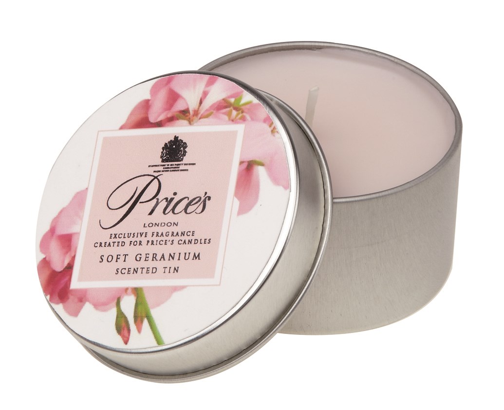 Price´s vonná sviečka v plechu balkónové kvety, 3 ks