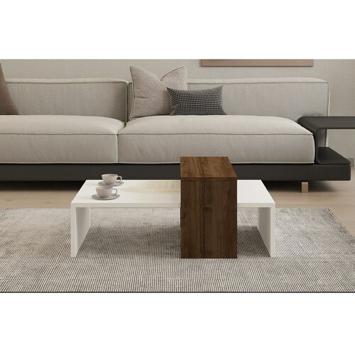 Măsuță de cafea Glow White and Walnut