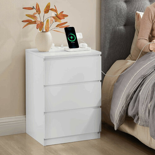 Nočný stolík SMART s elektrickou zásuvkou a USB