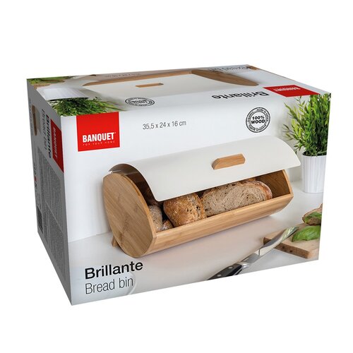 Banquet Brotkasten aus Bambus BRILLANTE, 35,5 x 24 x 16 cm