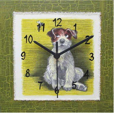 Zegar ścienny Piesek i pszczoła