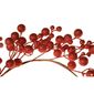 Kirsty karácsonyi koszorú gömbökkel, 35 cm, piros csillámmal