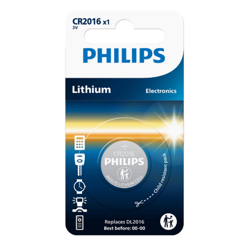 Philips Baterie CR2016 3 V, lithiové knoflíkové