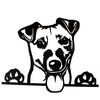 Дерев'яна різьблена прикраса на стіну Jack Russel, 35 x 30 см
