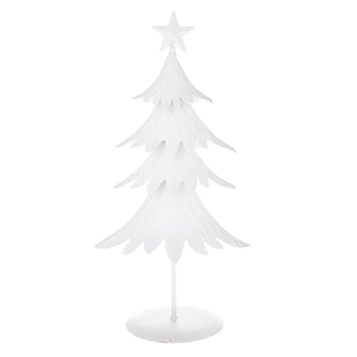 Kovová dekorace Vánoční strom, 5,5 x 31 x 10 cm