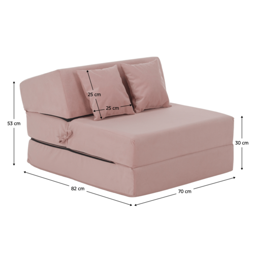 Scaun pliant/saltea PELOS, rozu