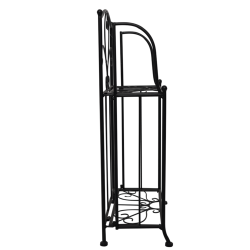 Klappbares Metallregal Manulo, Schwarz