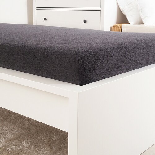 4Home prześcieradło frotte Ideal antracyt, 90 x 200 cm