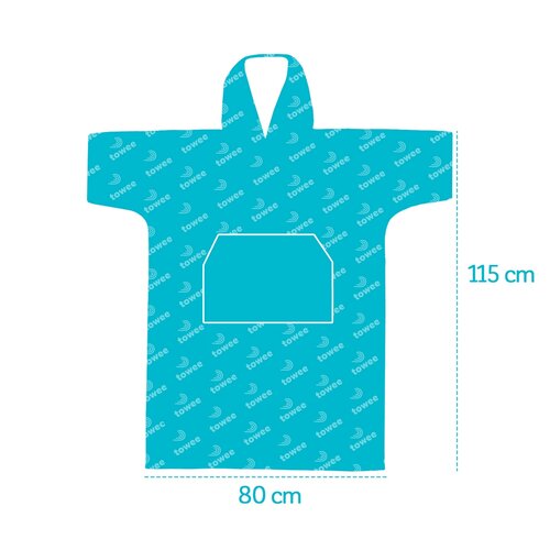 Towee Surf ponczo niebieski, 80 x 115 cm