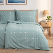 4Home Bombažna posteljnina renforcé Azure Grid, 140 × 200 cm, 70 × 90 cm