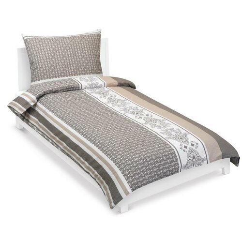 Bellatex Pościel z kory Ornament kawowy, 140 x 200 cm, 70 x 90 cm