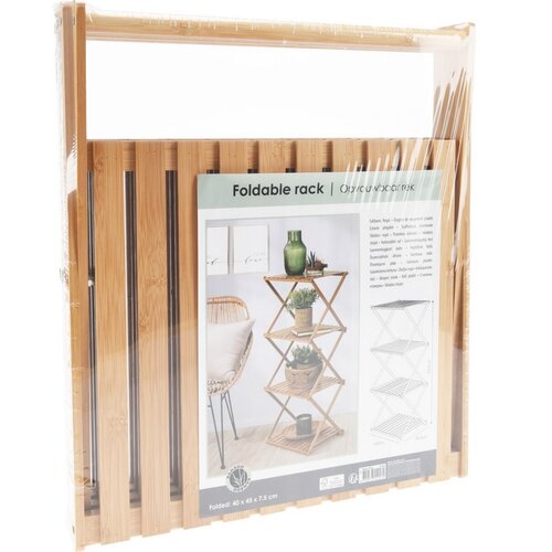 Shranjevalna polica Bamboo, 4 police, 40 x 93,5 x33,5 cm