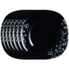 Luminarc Ombrelle mélytányér készlet, 21 cm 6 db, fekete