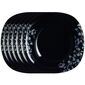 Luminarc Sada hlbokých tanierov Ombrelle 21 cm, 6 ks, čierna