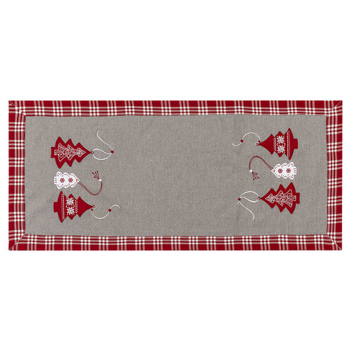 Božični tekač Božično drevo sivo, 40 x 90 cm