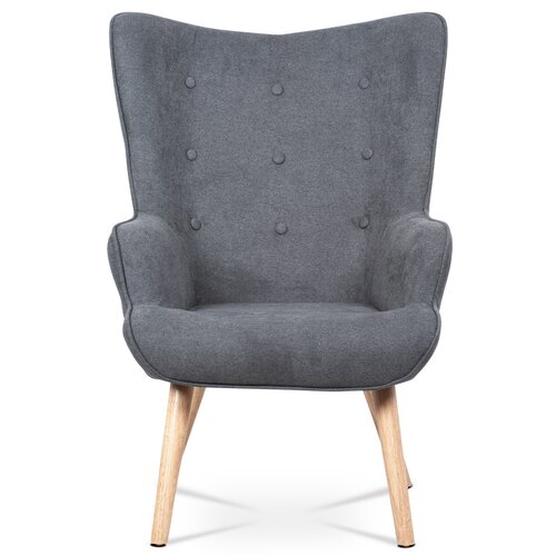 Ohrensessel mit Fußstütze GREY2, grau