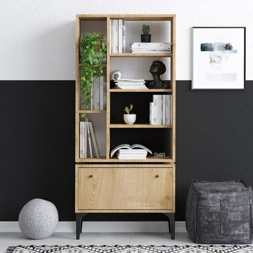 Knihovna Fix Black and Oak