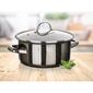 Banquet Emajliran lonec METALLIC Black 20 cm, 2 l,s pokrovom
