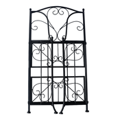 Klappbares Metallregal Manulo, Schwarz