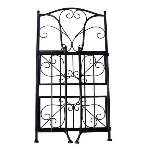 Klappbares Metallregal Manulo, Schwarz